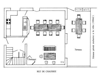 Plan villa 1º rez de chaussée Plan villa 1º rez de chaussée